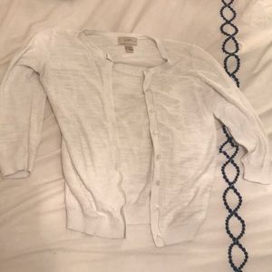 Loft white cardigan